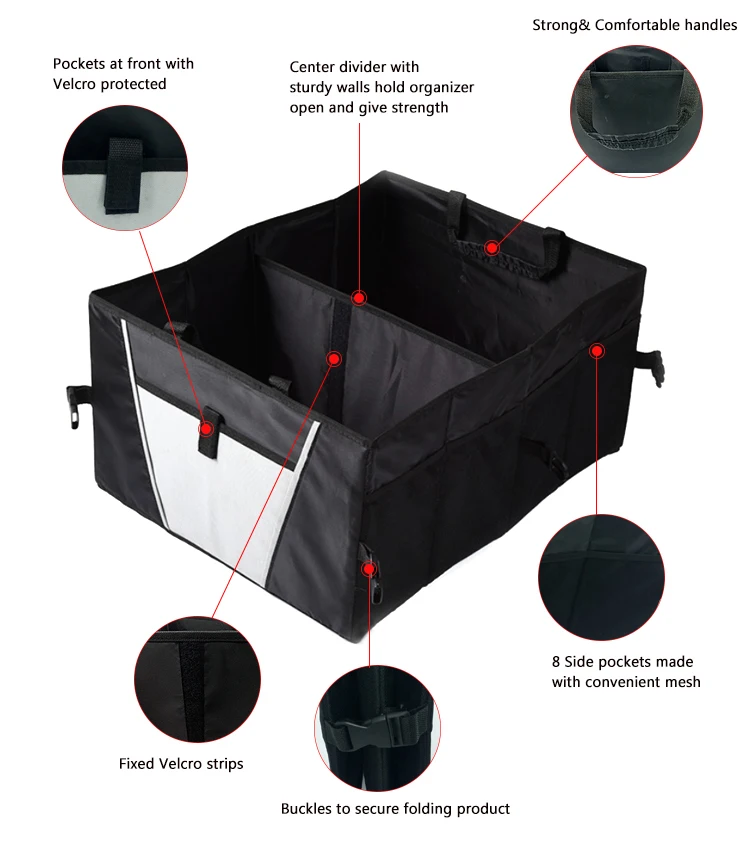 Expandable Waterpoof Auto Organizer car trunk tidy box
