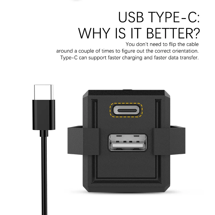 Double Output Typea Charger Typec Charger With Adapter And With Cable