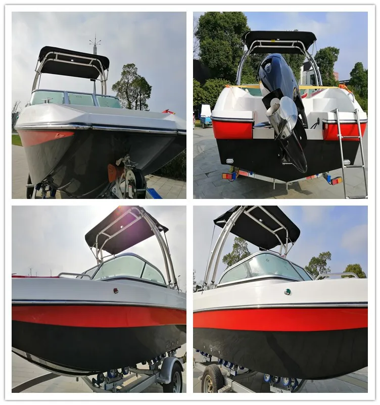 19ft 5.8m outboard engine fiberglass sport boat 