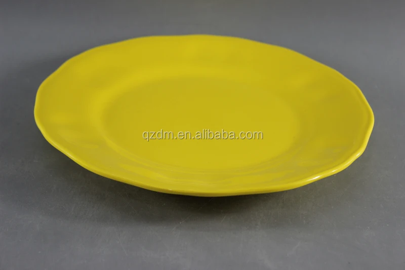Good quality Melamine ware plate , Yellow Dishes 100%