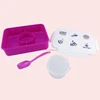 Lunch Box With Souce compartment Wholesale food grade round in the middle