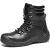 High Heel Smooth Leather Men Executive Work Safety Boots S3