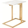 Interior Design Brass Gold Stainless Steel Stone Marble Hotel Side Table