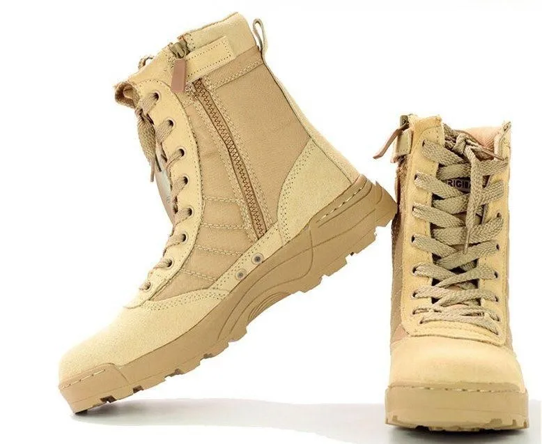 Saudi Arabia Army Khaki Desert Suede Leather Man Boots Military