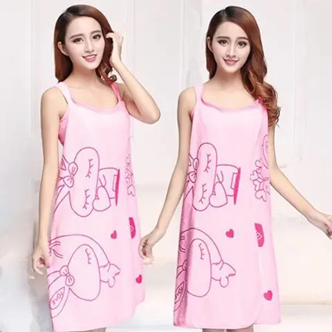 Bathroom floor towels pink design towel bar set Microfiber Bath Dress Towel