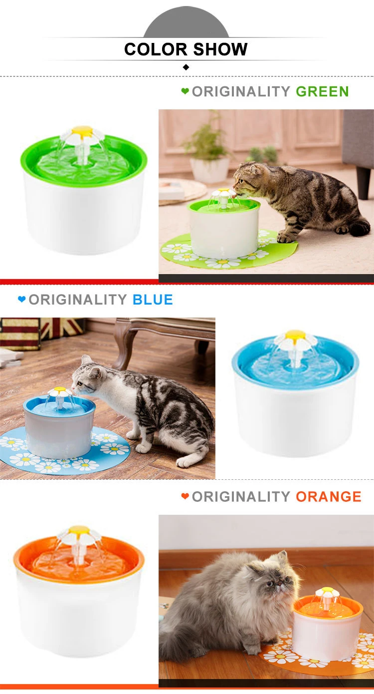 Best Selling Products Pet Supplies Durable Colors Round Flower Shape Water Drinking Basin Automatic Electric Dog Cat Fountain.jpg