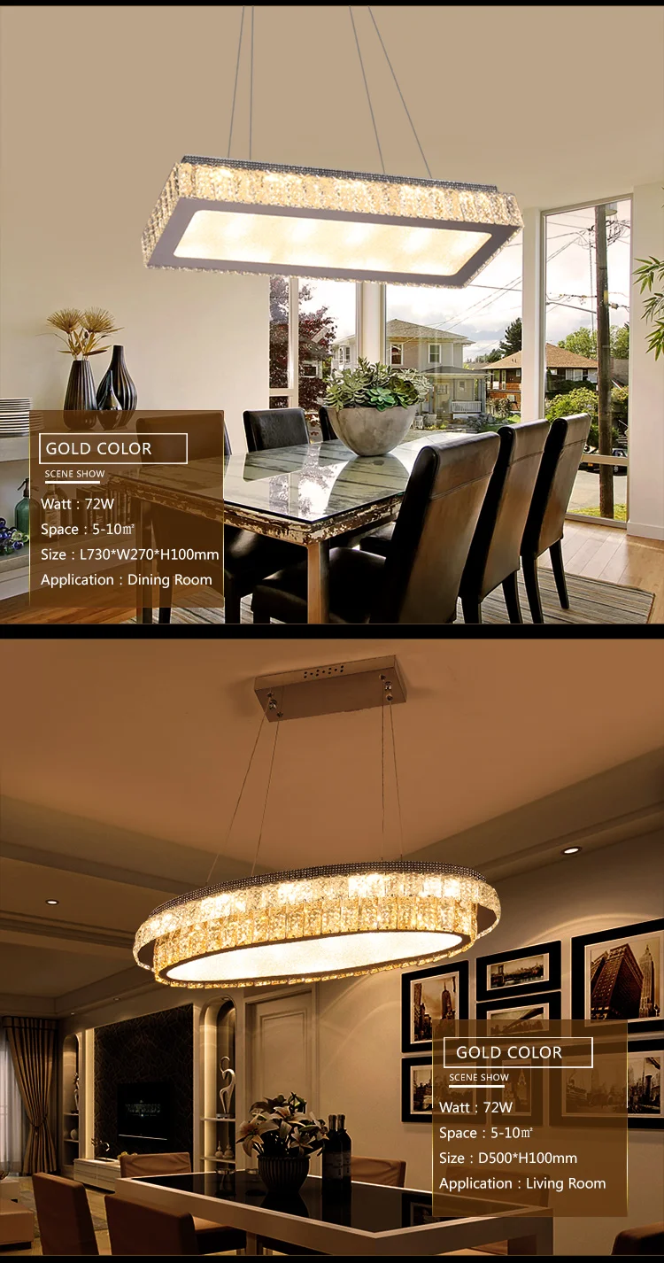 led crystal pendant light