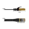 10 FT 2-Pack Black Cat7 Ethernet Cable Intelart Cat-7 Flat RJ45 Computer Internet Lan Network Ethernet Patch Cable Cord