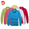 Long sleeve bowling polo shirts blank with customized printed logo
