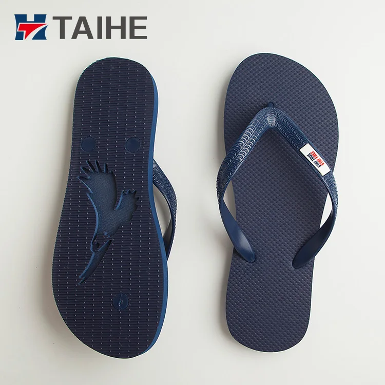 black rubber flip flops