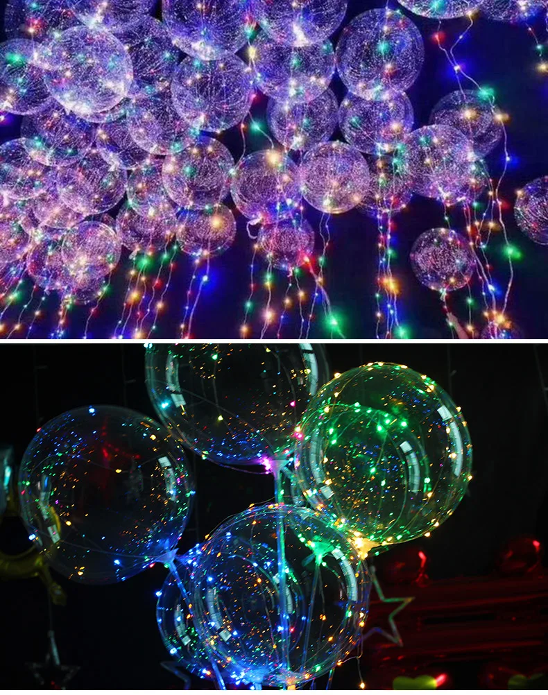 Funfoil Balloon Glow In The Dark 18inch Clear Led Bobo Balloon With ...
