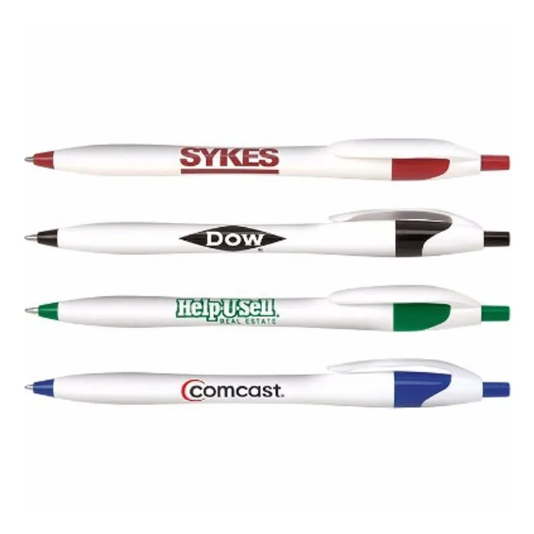 Custom Promotional Free Samples White Blue Javalina Cheap Ball Pen