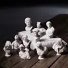 Pure white mini Greek god god resin bust statue