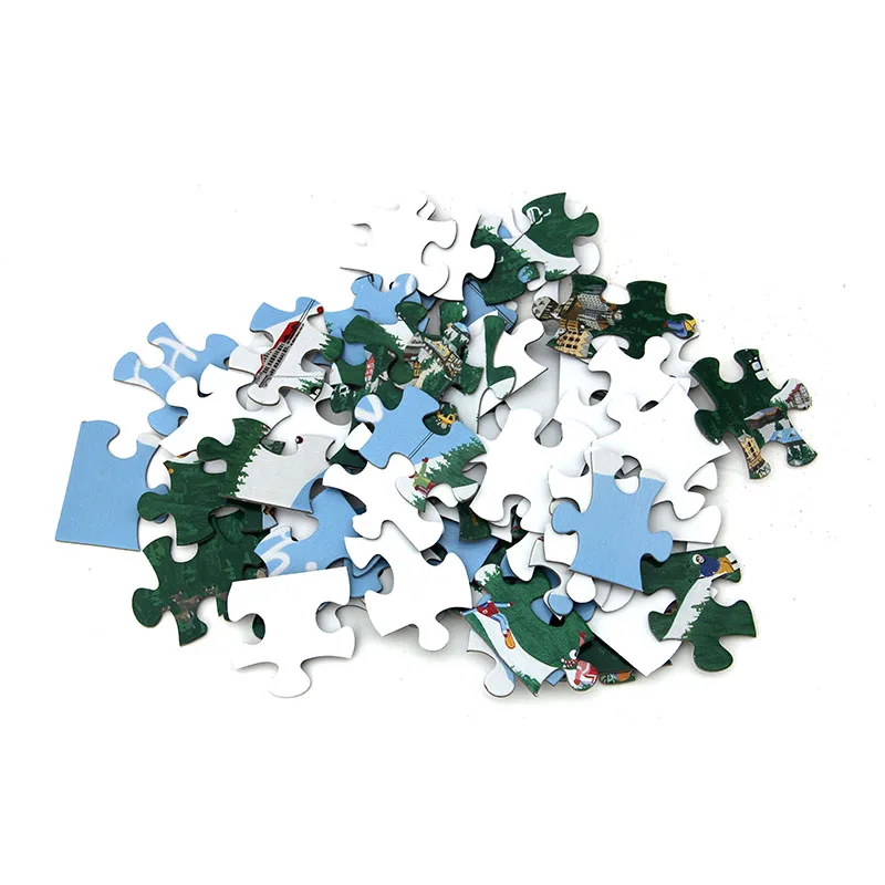 纸拼图游戏为孩子们制造的灰色纸板与高质量的印刷