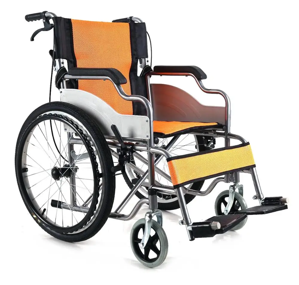 lightweight leisure wheelchair hand brake portable wheelchair