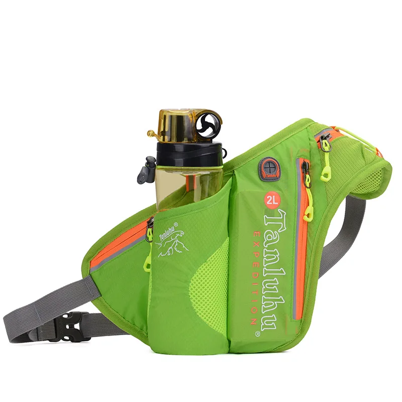 Wholesale Custom Unisex Functional Waterproof Neon Hiking Fanny Pack Waist Bag With Water Bottle ...