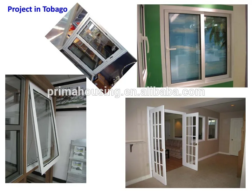 PRIMA low cost curved white aluminum alloy frame glass window