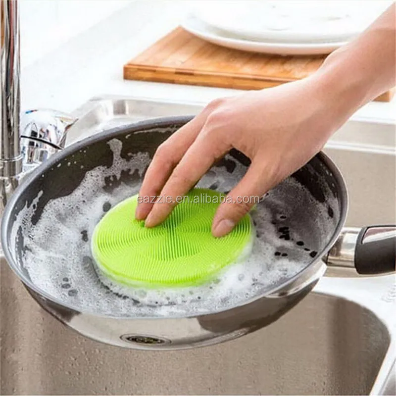 Как накрутить волосы с помощью губки для мытья посуды