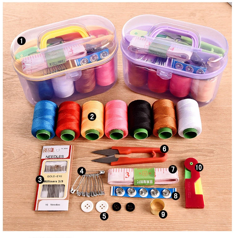 Wholesale Household Travelling Mini Sewing Kit In Plastic Box - Buy