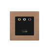 FIKO Hotel wall 86 aluminum board champagne gold display projector high-definition data transmission line HDMI+AV audio socket
