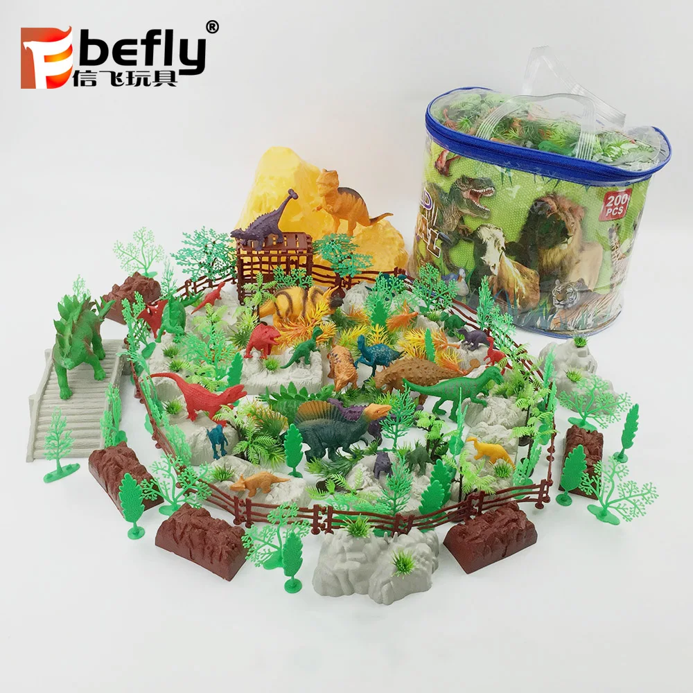 200pcs Kids Pretend Play Plastic Dinosaur World Toys - Buy Dinosaur ...