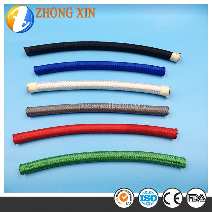 Outer Nylon Covering Protective Stainless Steel Braided Hose With Ptfe