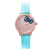 Starry Bow Modern Lady Watches hello-kitty Luxury Full Diamond Leather Watch