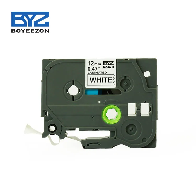 12mm 0.47 Inch Compatible Brother P-Touch Standard Laminated TZ TZe Label Tape
