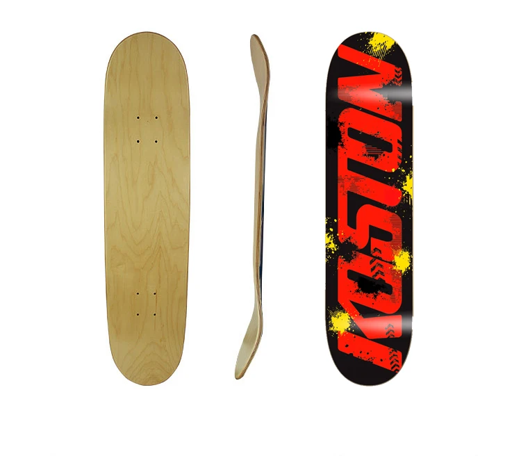 Custom 8.0 Inches 7 Ply 100 Canadian Maple Material Maple Skateboard
