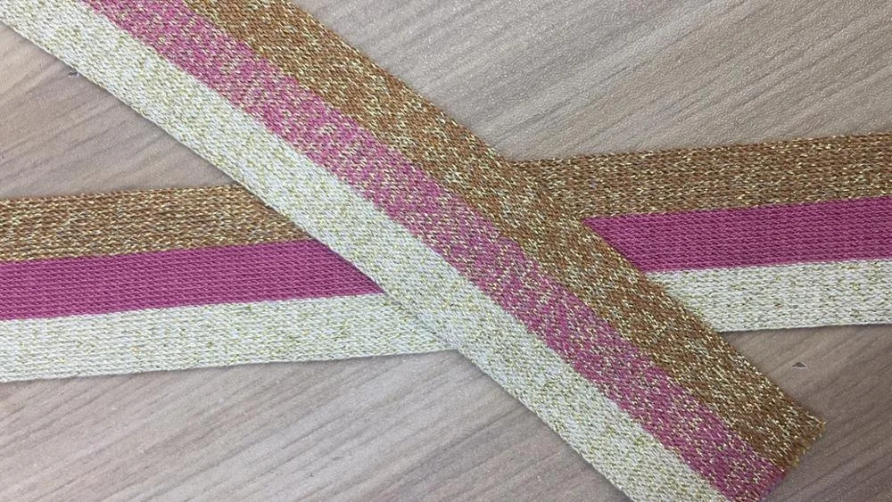 35mm New Coming High Quality Lurex Shining Knitting Tapes For Hat