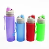2019 Fashion Save Space Water Bottle Eco-friendly Silicone Leaf-proof Flexible Sport Bottle