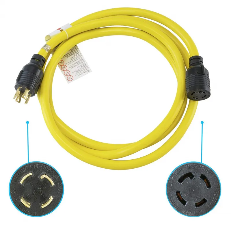 L14-30 Plug To L14-30 Connector 25 Feet Nema L14-30 Generator Extension ...