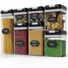 7 PC Clear Airtight Pantry Food Storage Containers BPA Free Plastic Set