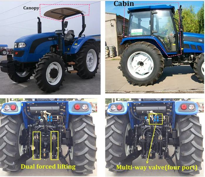 Hydraulic Steering Tractor Multifunction 18 Hp 4wd Mini Farm Tractor