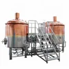 Red copper automatic beer brewing equipment nano mini 3bbl craft brewery beer making machine