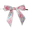 handmade fashionable printed ribbon bows,widely used in food,cosmetics,clothing,shoes/dotted ribbon bows/gift packaging bow