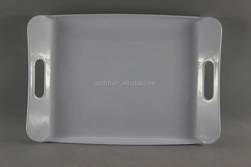 16" White Melamine Serving Tray Custom Print