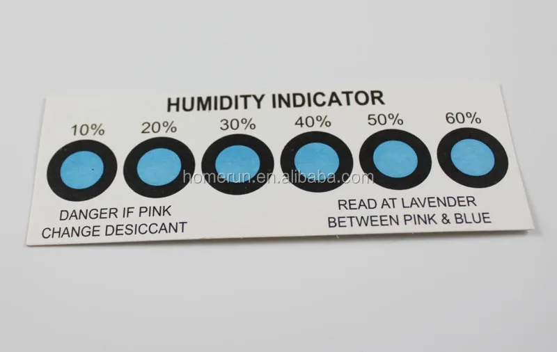 Humidity Indicator Cards To Indicate Water Content In Silica Gel ...