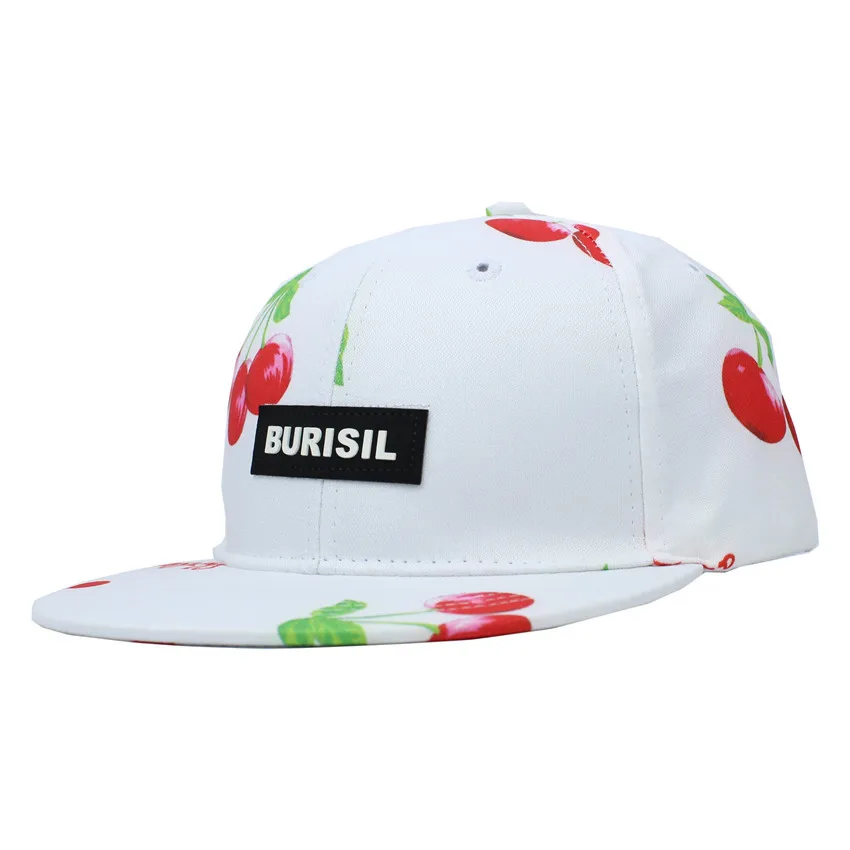 Children snapback baseball cap letters cherry hip hop cap gorras planas hip hop flat hat sun