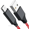 Charger C-type Type C Braided Fabric Mobile Phone Flashing Mini Charging Micro Data Android Cable Usb For Samsung
