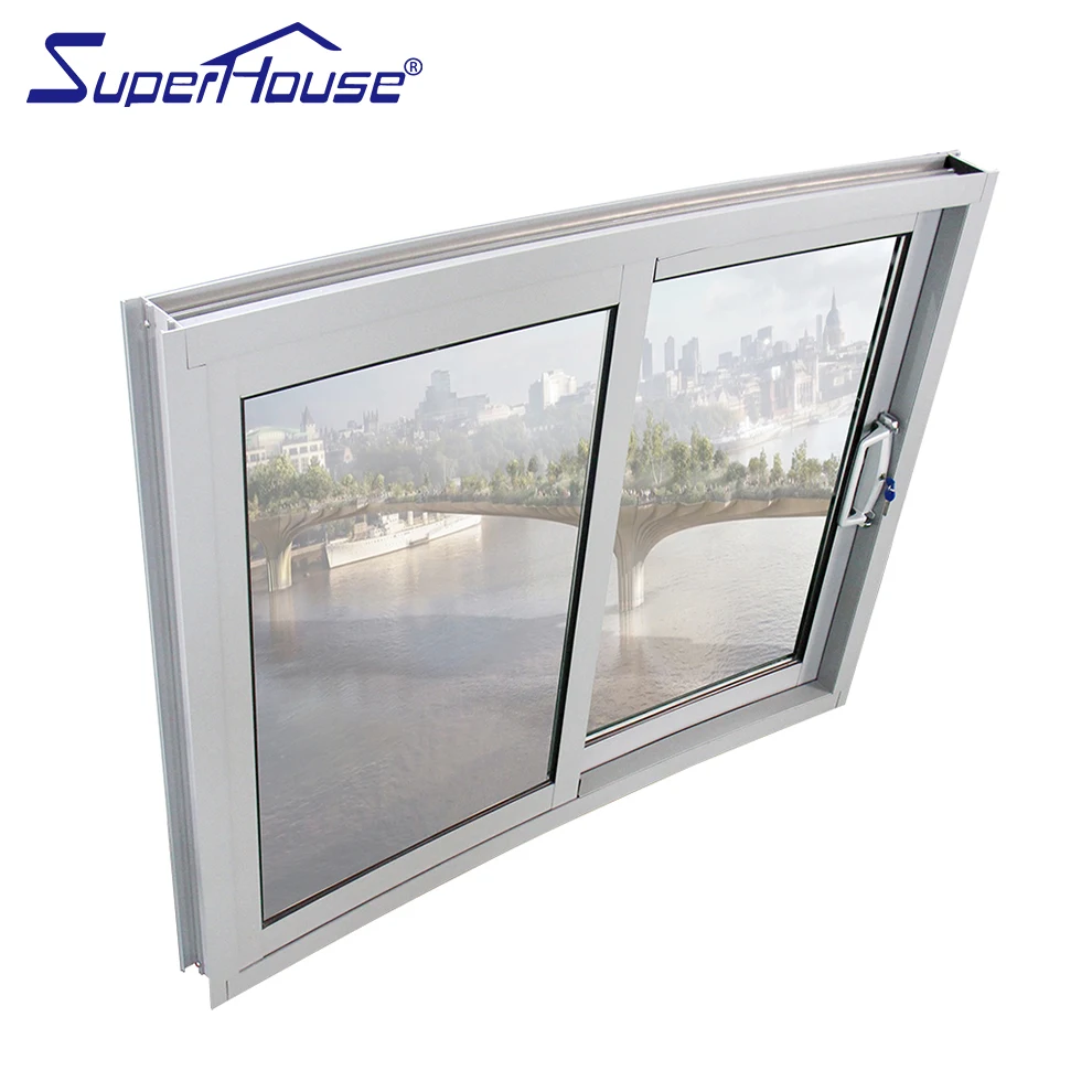 European standard Florida office curved sliding glass window with sub frame