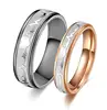 His or Hers Matching Set Heart Beat Chart Titanium Couple Wedding Band Ring