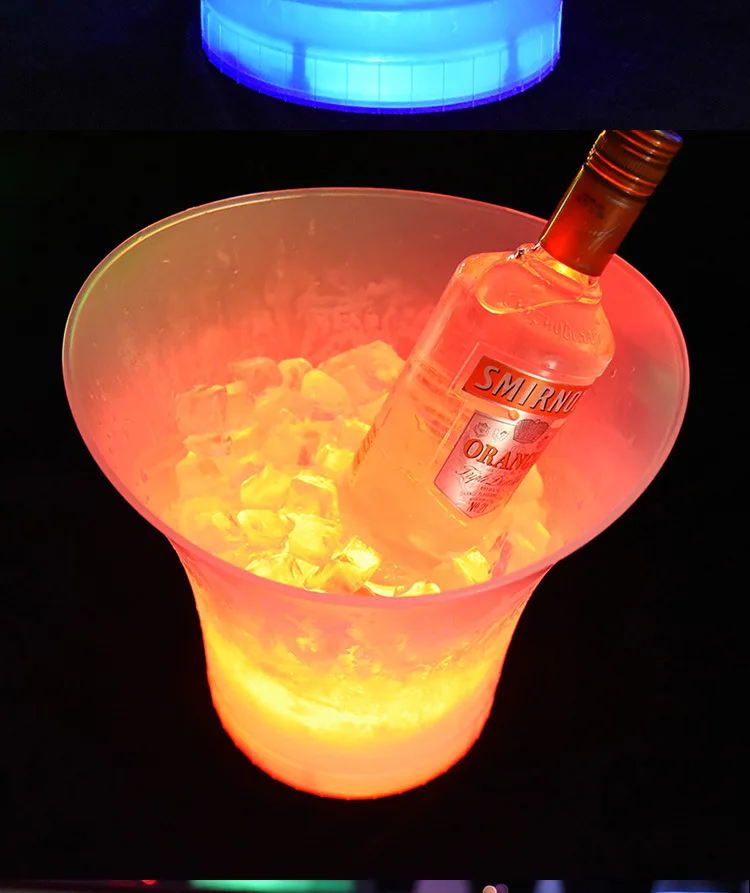 Wholesale Led Ice Bucket Acrylic With Custom Logo And Certification Buy Plastic Battery Light