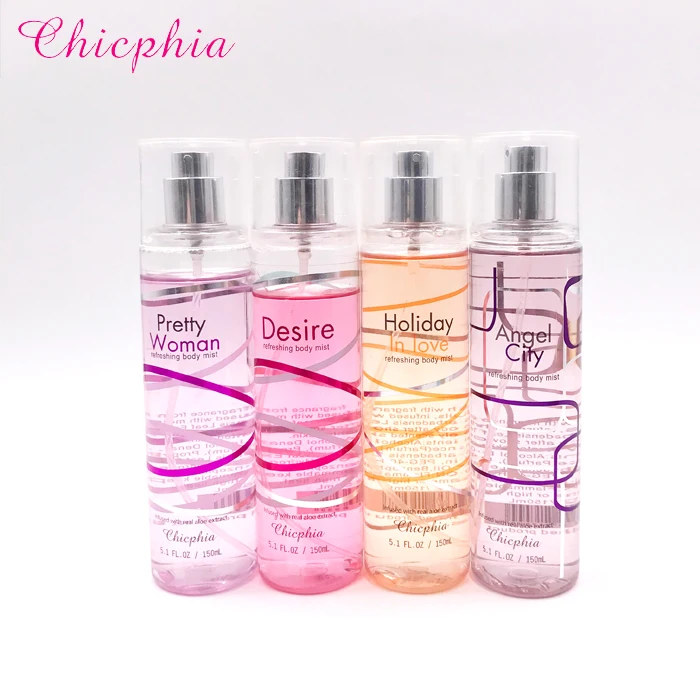 Chicphia Wholesale 150ml Flower Fragrance Women Body Mist Spray,Various
