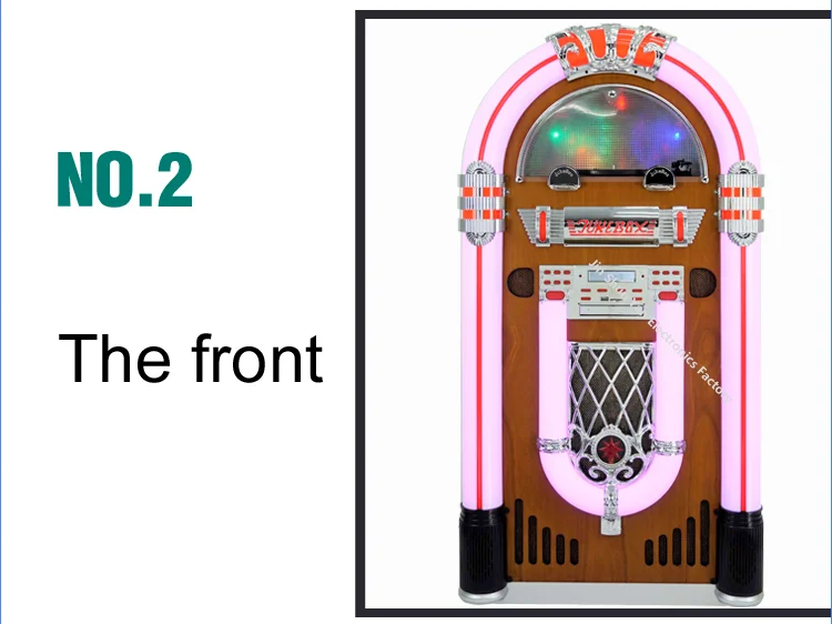 2017 New Turntable Record Jukebox Wurlitzer Usb Sd Mp3 Digital Cd