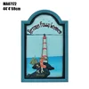 Nautical Wooden 3D Picture frame. 44x68x3.5cm(MA07172) Light house style, Antique Blue marine wall decorative board
