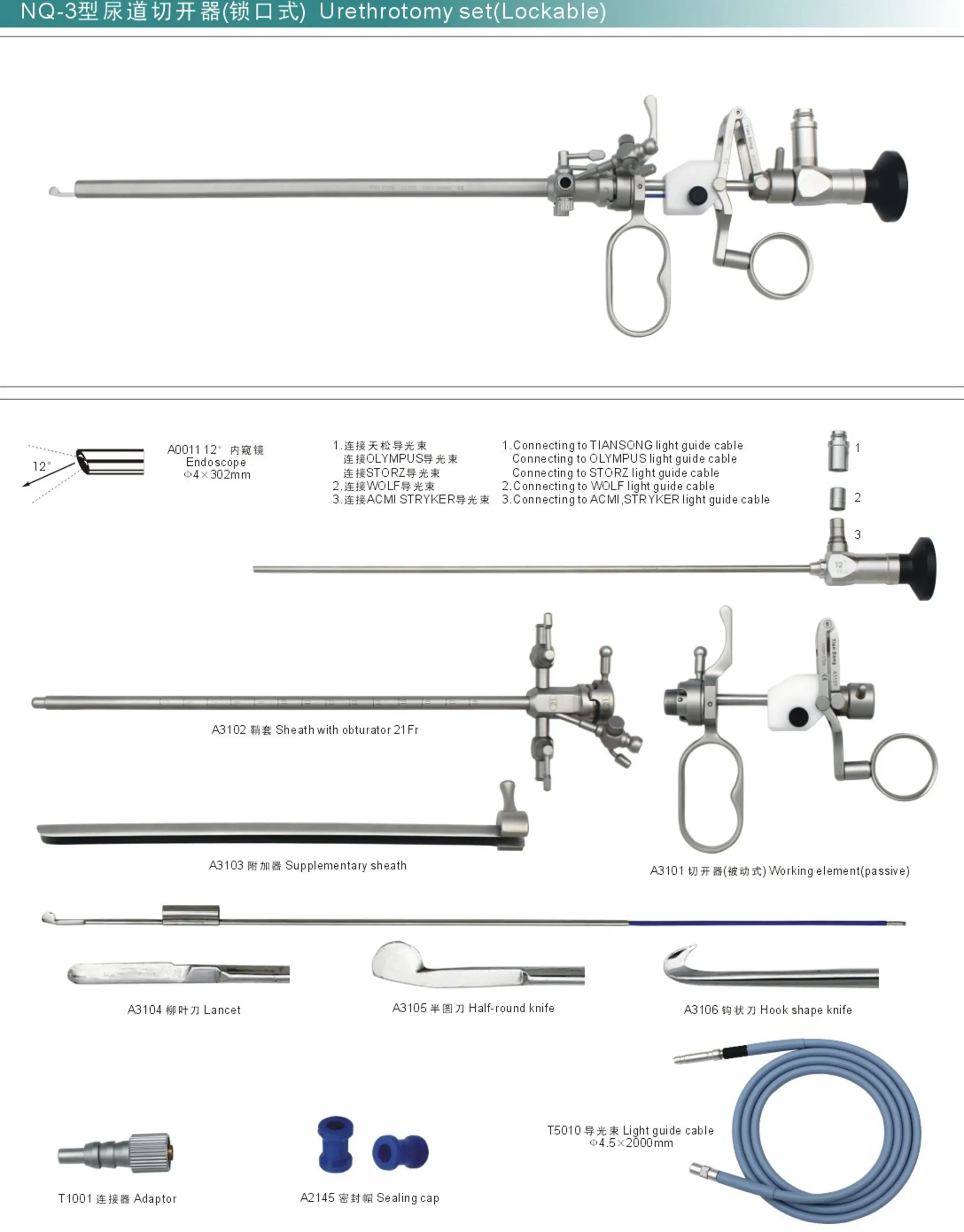 Manufacturer Portable Medical Resectoscope Urology Pediatric Endoscope ...