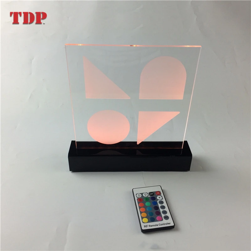 Laser Engraved Double Led Light Bases Acrylic 12v Led Edge Lit Sign