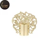 Customized gold silver aluminum flower perfume bottle cap for crimp pump