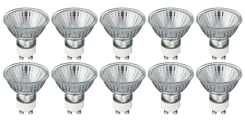 50 Watt GU10 Halogen Bulb 120 Volt 50w GU10 Halogen Light Bulb (Pack Of 10)